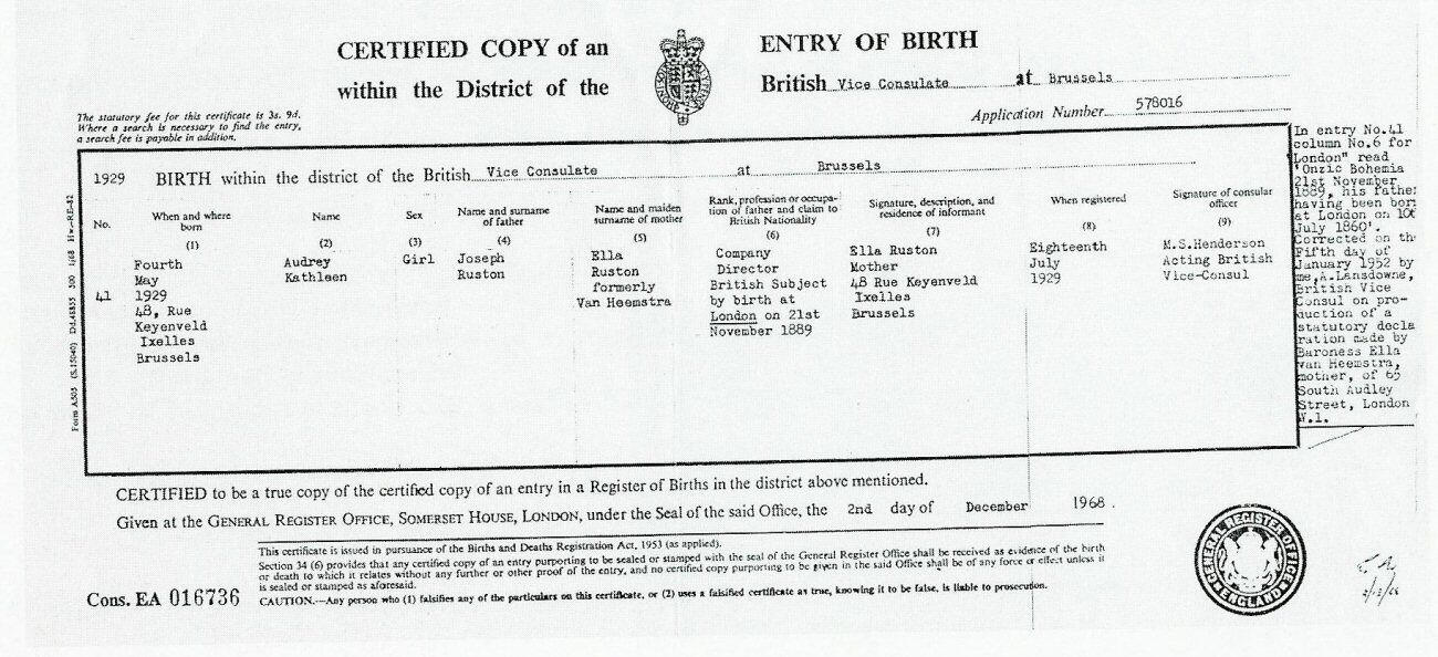 Entry of Birth